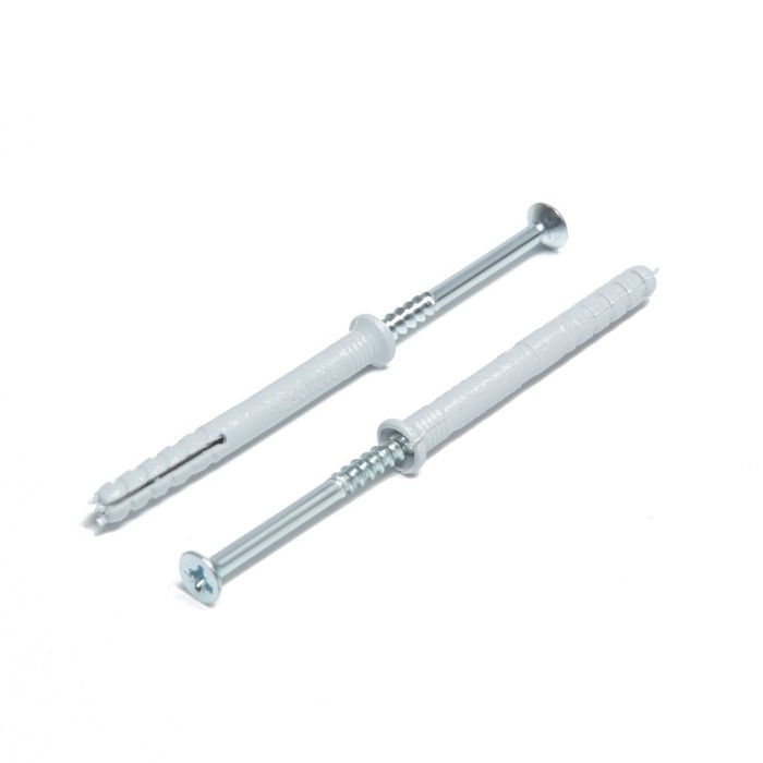 Дюбель-гвоздь "ТУНДРА", распорный, нейлоновый, потайная манжета, 5х50 мм, 100 шт