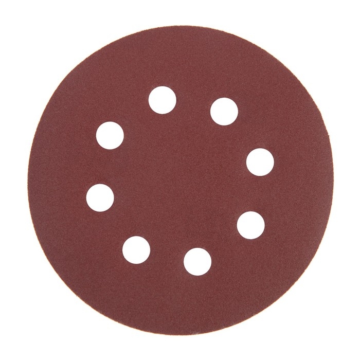 Круг абразивный шлифовальный под Круг абразивный шлифовальный под "липучку" ТУНДРА, перфорированный, 125 мм, Р220, 10 шт.