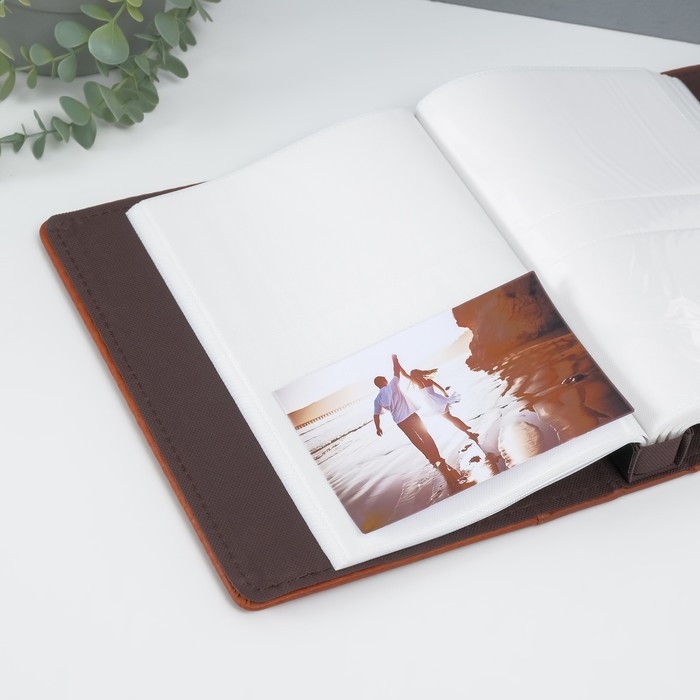 Фотоальбом на 200 фото 10х15 см Фотоальбом на 200 фото 10х15 см "Змея" коричневый кожзам 4х20,3х26,2 см