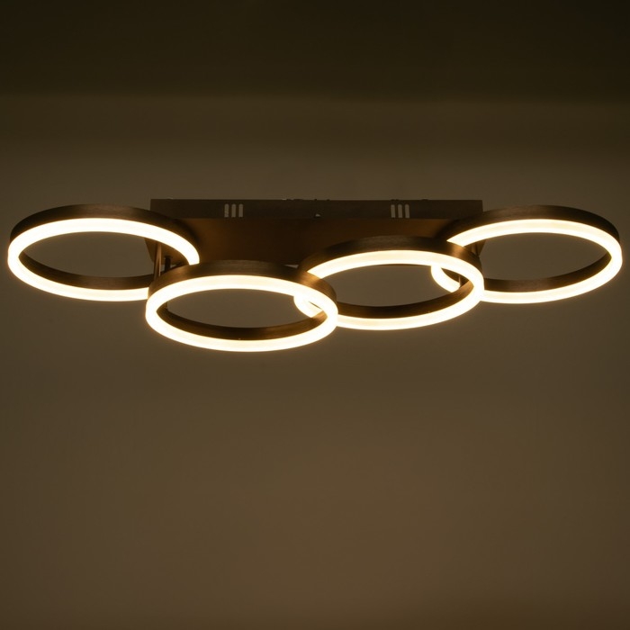 Люстра с ПДУ 1502/4 LED 160Вт 3000-6000К диммер кофе 98х30х17 см BayerLux