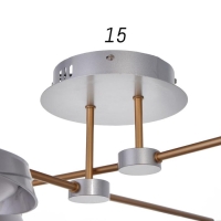 Люстра 1852/4 LED 64Вт 3000-6000К серо-золотой 65х65х17 см BayerLux