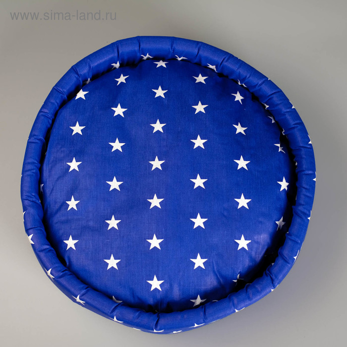 Лежанка Lowcost круглая, поплин, 40 х 40 х 12 см, микс цветов Лежанка Lowcost круглая, поплин, 40 х 40 х 12 см, микс цветов