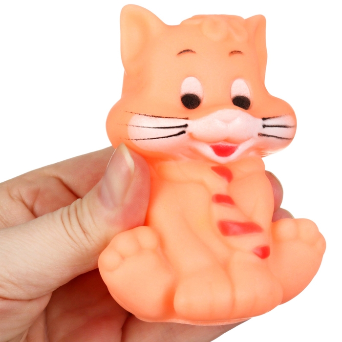 Резиновая игрушка для ванны «Котик», с пищалкой, 1 шт, цвет МИКС, Крошка Я Резиновая игрушка для ванны «Котик», с пищалкой, 1 шт, цвет МИКС, Крошка Я
