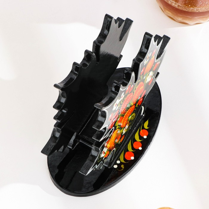 Салфетница «Клён», 12х12 см, хохлома Салфетница «Клён», 12х12 см, хохлома