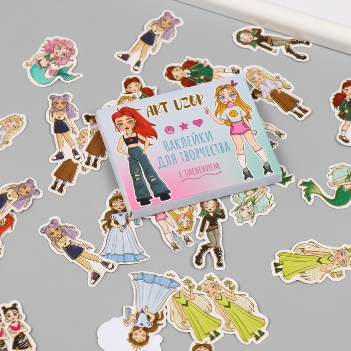 Наклейки для творчества Наклейки для творчества "Малышки" тиснение серебро набор 48 шт 9х7х0,8 см