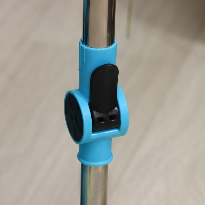 Швабра с отжимом Доляна: ведро с металлической центрифугой, 18 л, запасная насадка из микрофибры, цвет синий Швабра с отжимом Доляна: ведро с металлической центрифугой, 18 л, запасная насадка из микрофибры, цвет синий