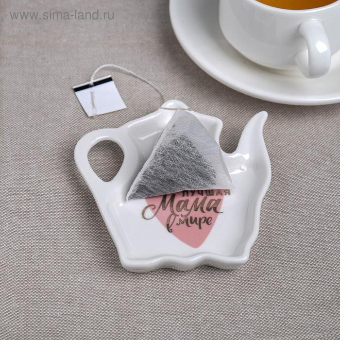 Подставка керамическая «Лучшая мама», 10 х 10 см, цвет белый Подставка керамическая «Лучшая мама», 10 х 10 см, цвет белый