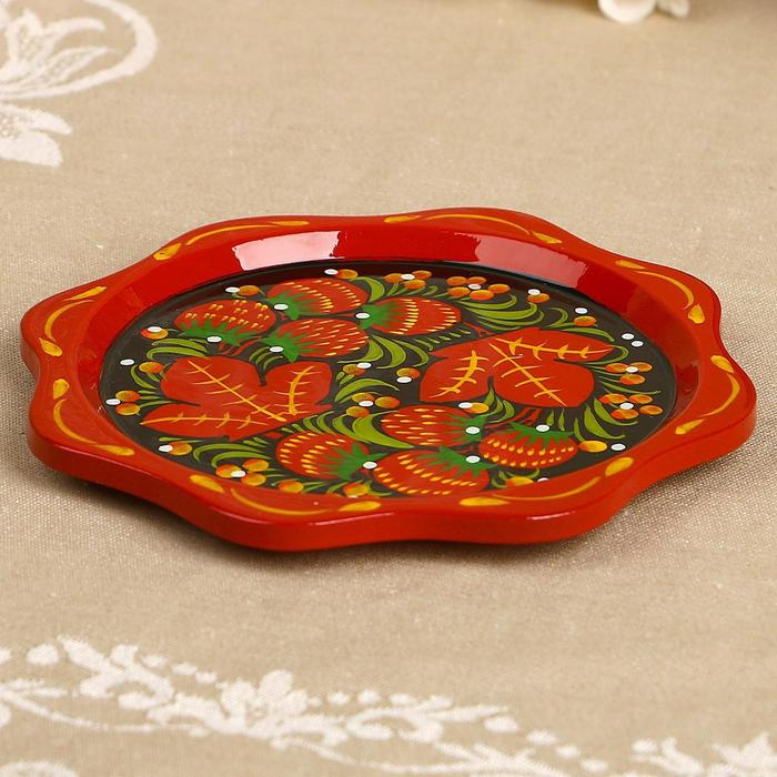 Тарелка «Малышка», 14×14×0,5 см. хохлома Тарелка «Малышка», 14×14×0,5 см. хохлома