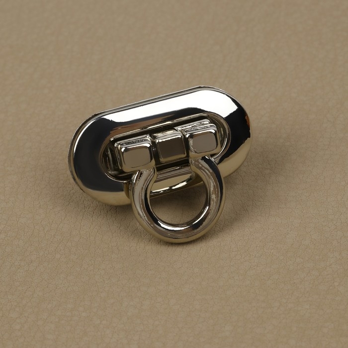 Застёжка для сумки, 3 × 1,5 см, цвет серебряный Застёжка для сумки, 3 × 1,5 см, цвет серебряный