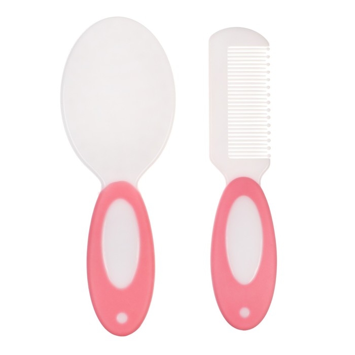 Набор расчесок с нейлоновой щетиной М&В, цвет розовый Набор расчесок с нейлоновой щетиной М&В, цвет розовый