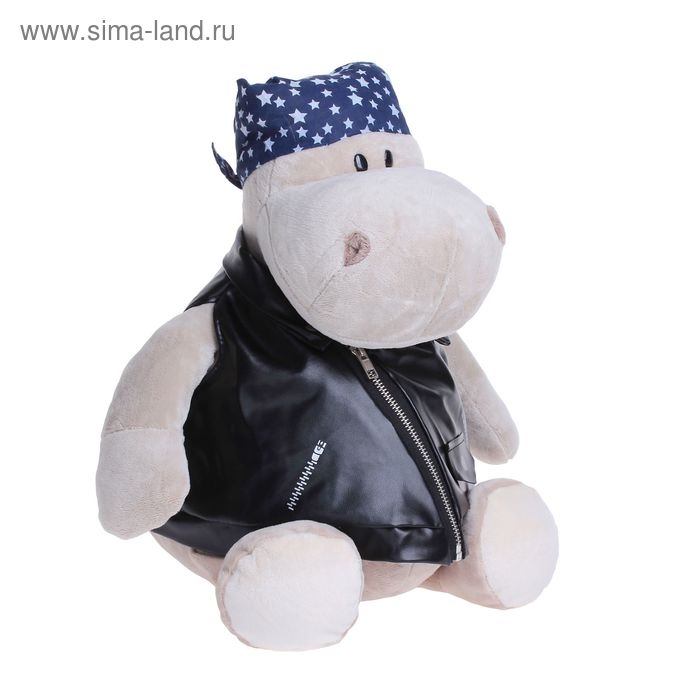 Мягкая игрушка «Бегемот Байкер» Мягкая игрушка «Бегемот Байкер»