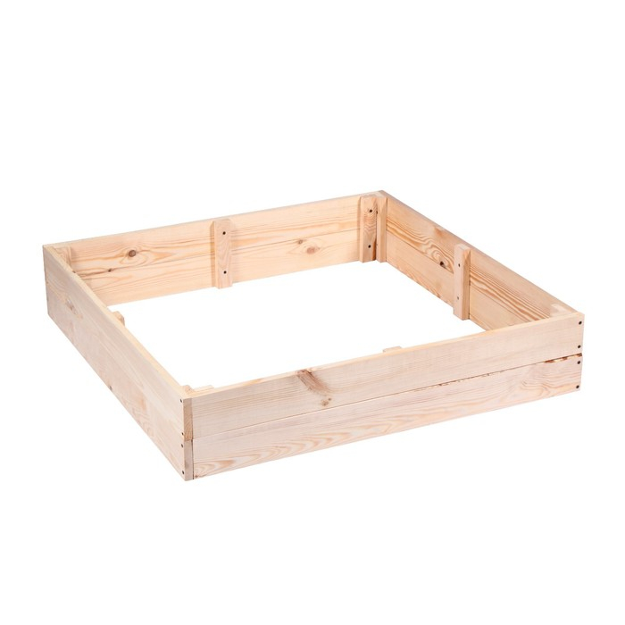 Песочница детская деревянная, без крышки, 100 × 100 × 20 см, без покраски, сосна, Greengo Песочница детская деревянная, без крышки, 100 × 100 × 20 см, без покраски, сосна, Greengo