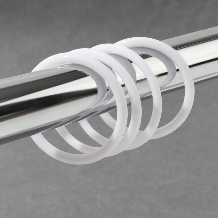 Кольцо для штор d40/50мм (наб 10шт цена за наб) пластик белый АУ Кольцо для штор d40/50мм (наб 10шт цена за наб) пластик белый АУ