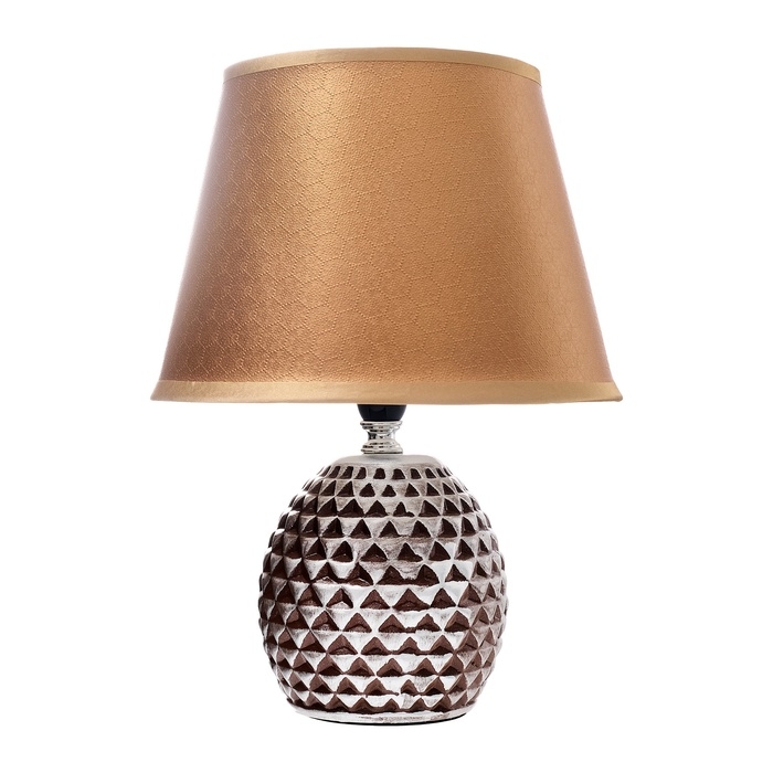 Настольная лампа с абажуром RISALUX «Джейн», Е14, 40 Вт, коричневый, 22.5×22.5×31.5 см Настольная лампа с абажуром RISALUX «Джейн», Е14, 40 Вт, коричневый, 22.5×22.5×31.5 см