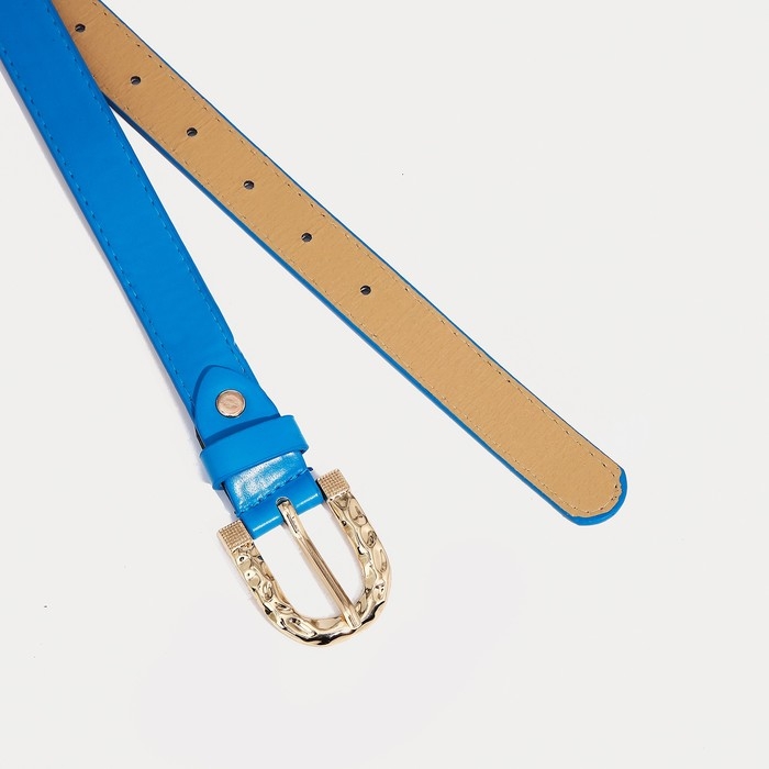 Ремень женский, ширина 2,2 см, винт, пряжка металл, цвет голубой Ремень женский, ширина 2,2 см, винт, пряжка металл, цвет голубой