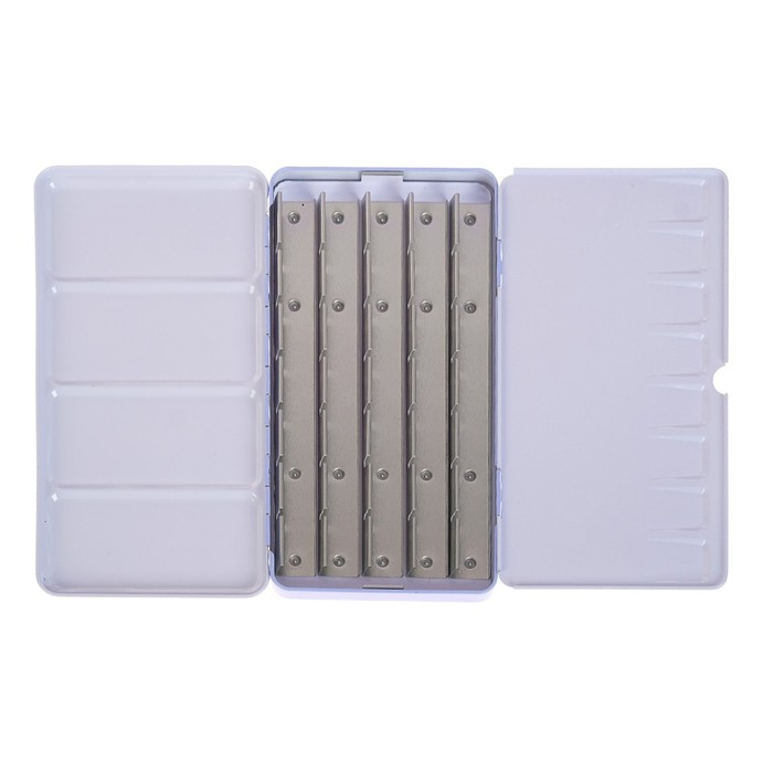 Пенал-палитра под акварель ЗХК  Пенал-палитра под акварель ЗХК "Белые Ночи", 35 цветов, металл, светло-голубой