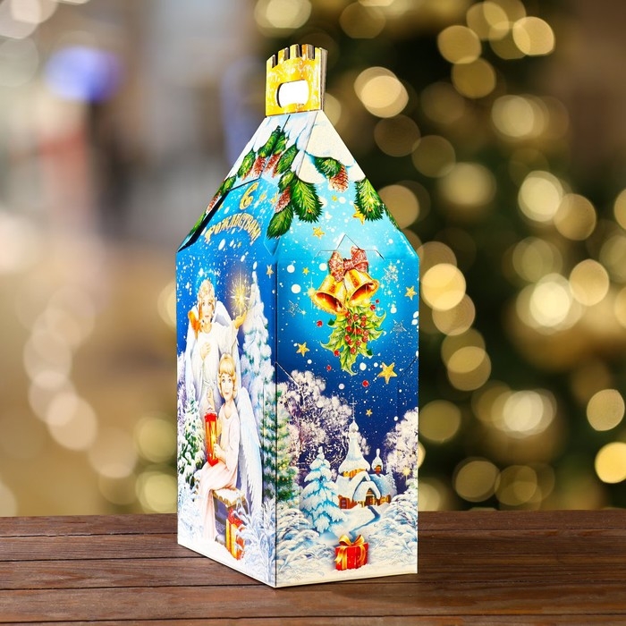 Новый год. Подарочная коробка Новый год. Подарочная коробка "Рождественский", 19 х 12 х 35,5 см.