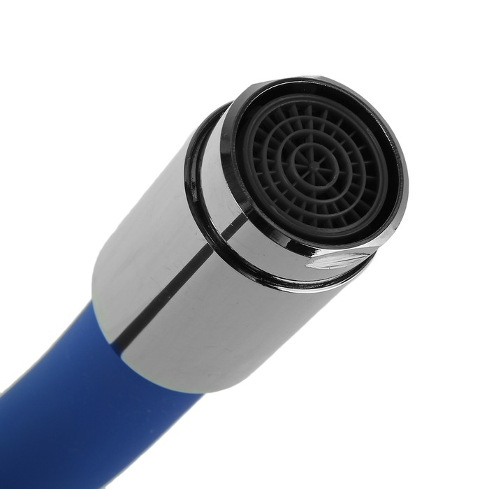 Cмеситель для кухни Accoona A9871M, двухвентильный, силиконовый излив, силумин, синий/хром Cмеситель для кухни Accoona A9871M, двухвентильный, силиконовый излив, силумин, синий/хром