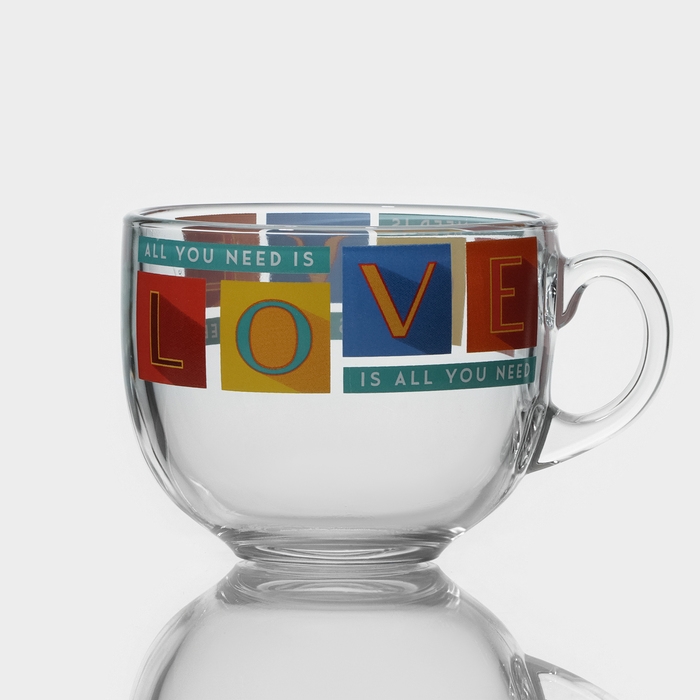 Кружка стеклянная «Джамбо», 500 мл, рисунок МИКС Кружка стеклянная «Джамбо», 500 мл, рисунок МИКС