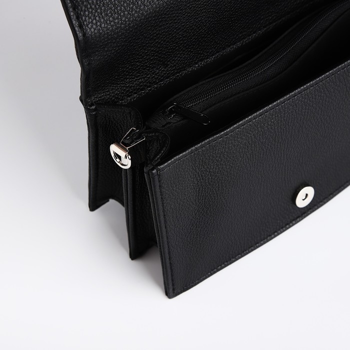 Сумка женская TEXTURA, мессенджер, маленький размер, цвет чёрный Сумка женская TEXTURA, мессенджер, маленький размер, цвет чёрный