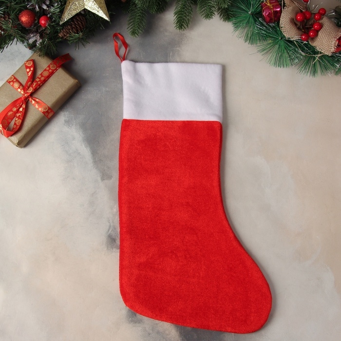 Носок новогодний Носок новогодний "Приятный сюрприз" 40х24 см, красный