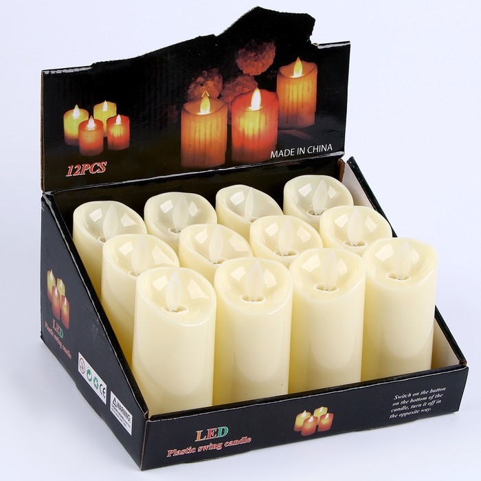 Свеча светодиодная «Пламя», горит жёлтым Свеча светодиодная «Пламя», горит жёлтым