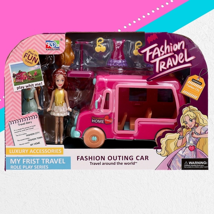 Игровой набор «Модное путешествие»: трейлер для путешествий, аксессуары, куклы, МИКС Игровой набор «Модное путешествие»: трейлер для путешествий, аксессуары, куклы, МИКС