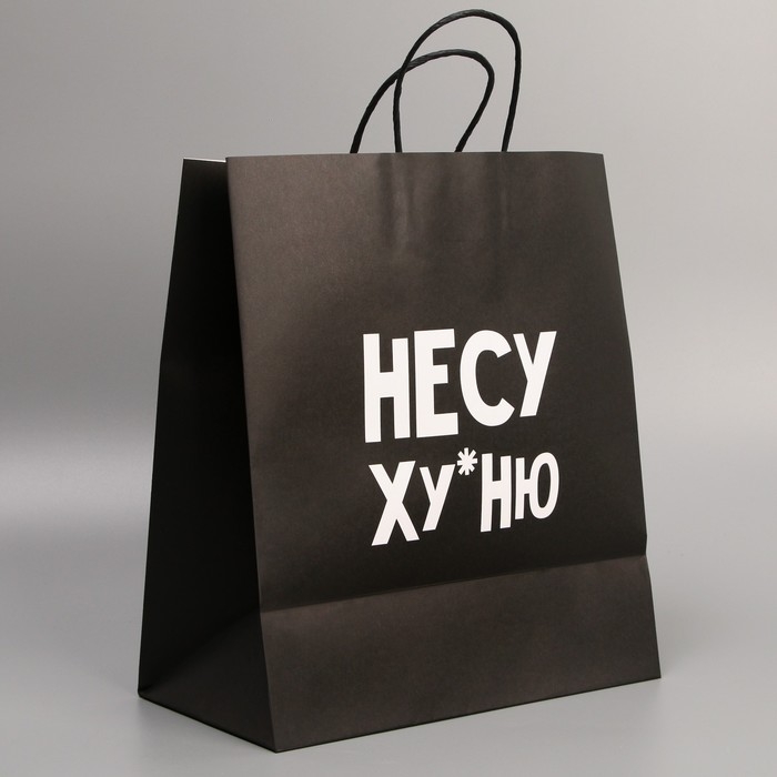 Пакет подарочный крафтовый, упаковка, «Неси неси», 28 х 32 х 15 см