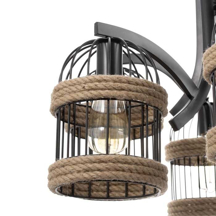 Люстра Люстра "Сенза" 6хЕ27 черный 74х39х20 см