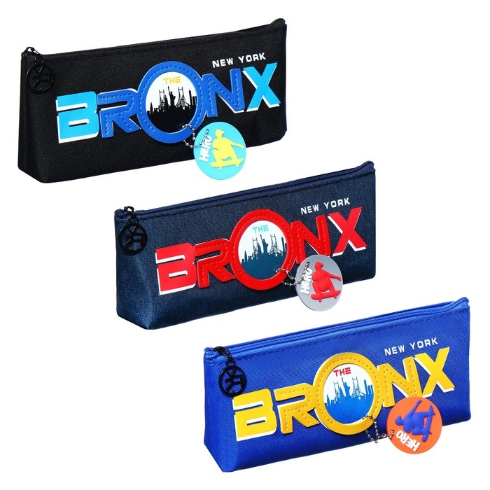 Пенал школьный на молнии Пенал школьный на молнии "Бронкс", микс