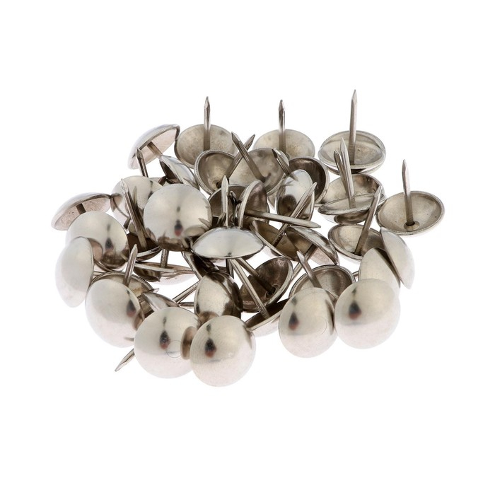 Гвозди ТУНДРА, декоративные, 19х22 мм, хром, 200 шт Гвозди ТУНДРА, декоративные, 19х22 мм, хром, 200 шт