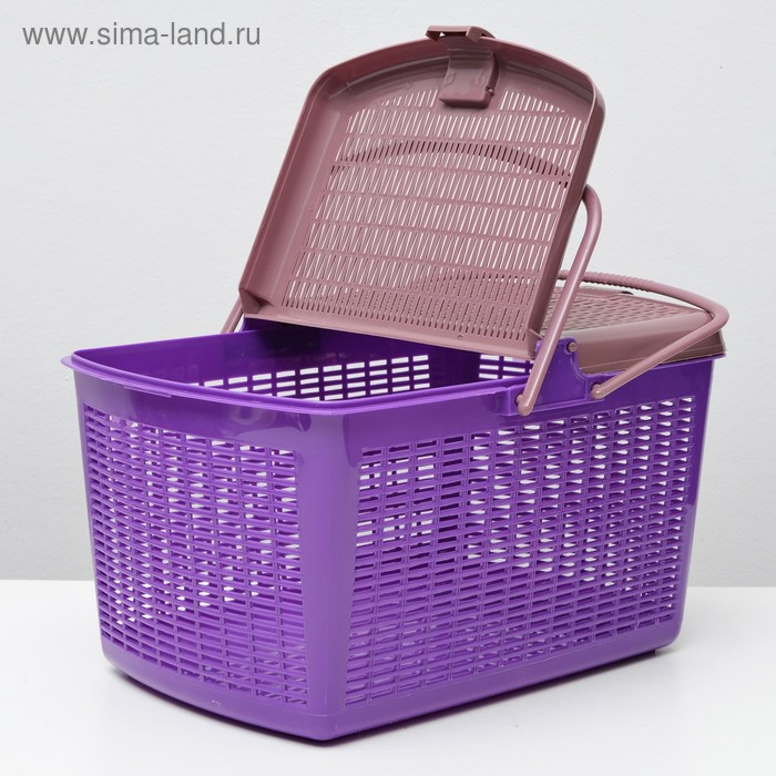 Корзина 47х36х27,5 см, фиолетовая Корзина 47х36х27,5 см, фиолетовая