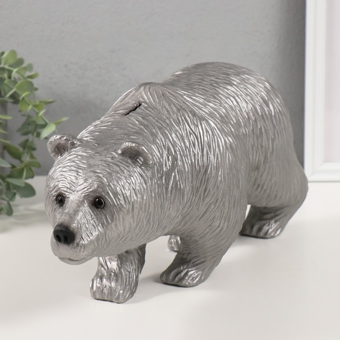 Копилка Копилка "Медведь Серебряный" 18,5 х 14 х 36 см