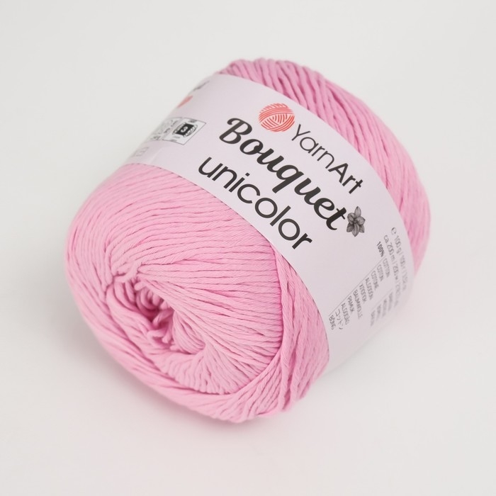 Пряжа Пряжа "Bouquet Unicolor" 100% хлопок 200м/100г (3211 розовый)