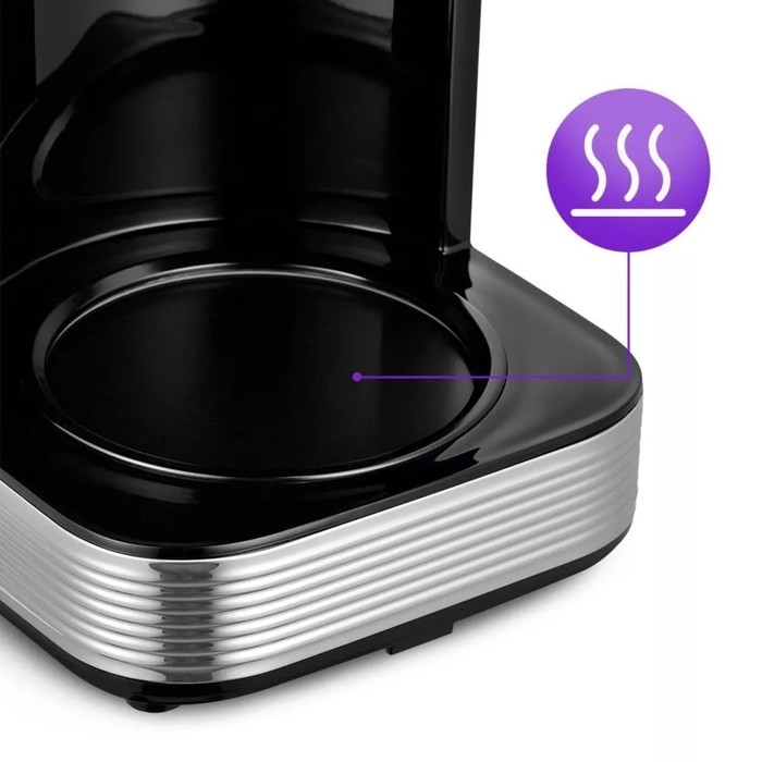 Кофеварка Kitfort КТ-7222, капельная, 1000 Вт, 1.5 л. Чёрно-серебристая Кофеварка Kitfort КТ-7222, капельная, 1000 Вт, 1.5 л. Чёрно-серебристая