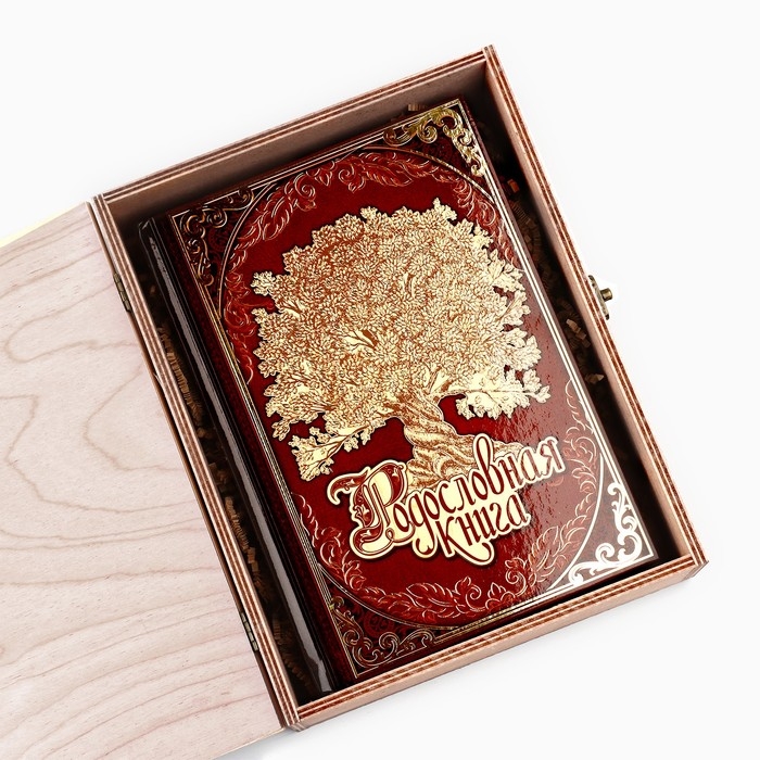 Родословная книга в шкатулке с деревом «Книга моей семьи», 20 х 26 см.