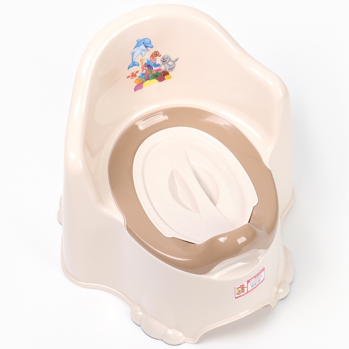 Горшок детский антискользящий «Комфорт» с крышкой, съёмная чаша, цвет кремовый Горшок детский антискользящий «Комфорт» с крышкой, съёмная чаша, цвет кремовый