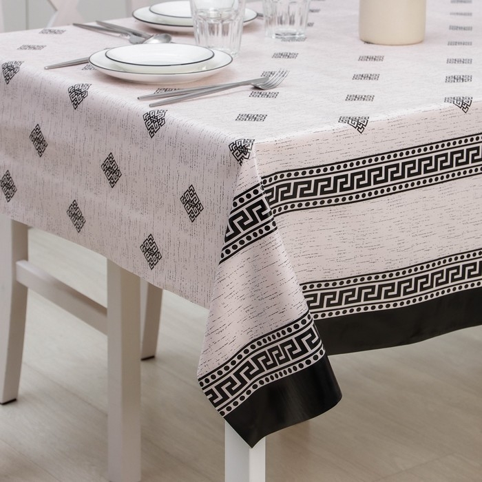 Клеёнка на стол Доляна «Франческа», на тканевой основе, рулон 20 метров, ширина 137 см, общая толщина 0,22 мм, цвет бежевый Клеёнка на стол Доляна «Франческа», на тканевой основе, рулон 20 метров, ширина 137 см, общая толщина 0,22 мм, цвет бежевый