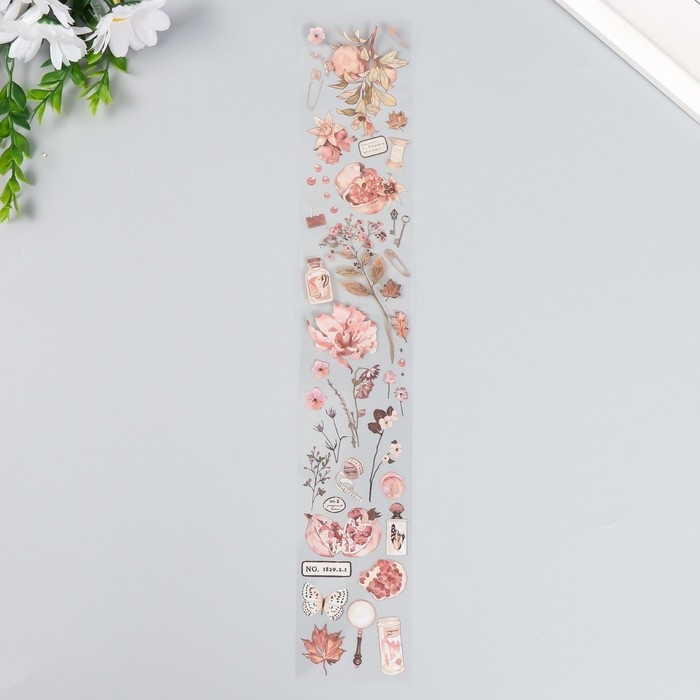 Наклейки для творчества Наклейки для творчества "Цветы и гранат" 6х35 см