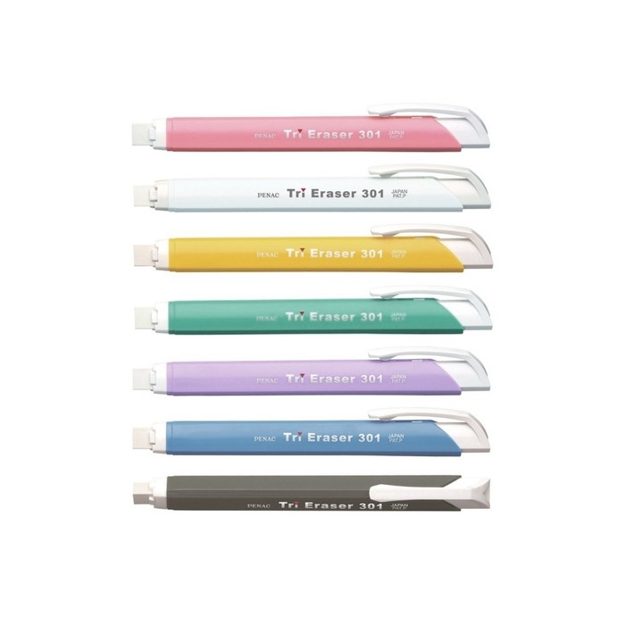 Ластик с держателем Penac Tri Eraser, выдвижной, белый корпус Ластик с держателем Penac Tri Eraser, выдвижной, белый корпус