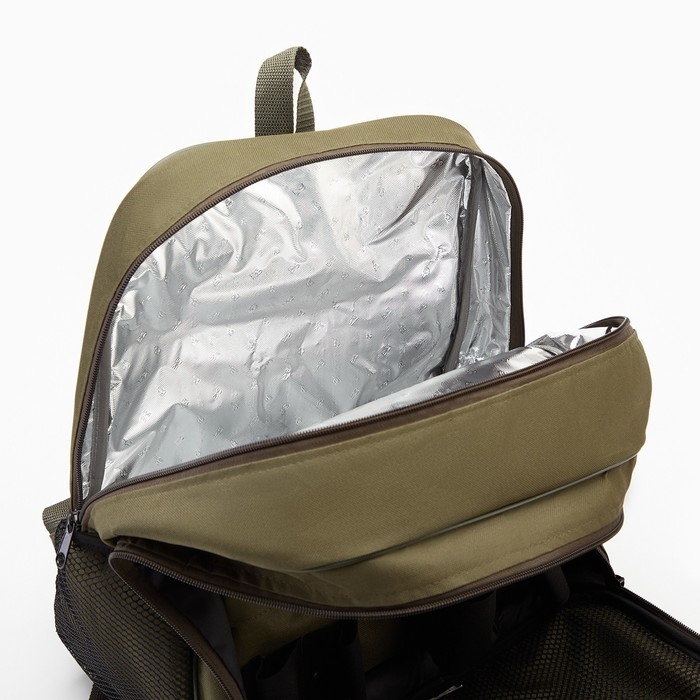 Терморюкзак, 30 л,  Терморюкзак, 30 л, "Мастер К", с отделением для посуды, 40 х 34 х 23 см, хаки