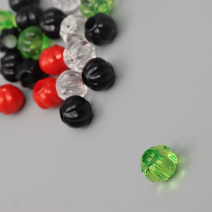 Бусины для творчества пластик Бусины для творчества пластик "Шар с дольками" лето МИКС набор 20 гр 1,1х1,1х1,1 см