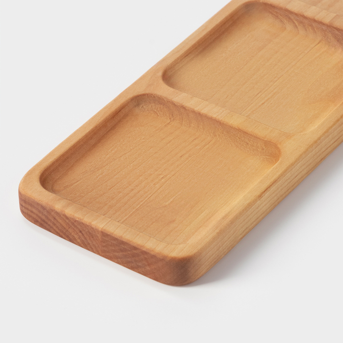 Менажница деревянная Доляна, 30×10×1,8 см, 3 секции, берёза Менажница деревянная Доляна, 30×10×1,8 см, 3 секции, берёза