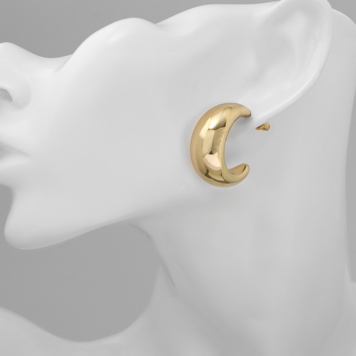 Серьги пластик «Круг» гало, цвет золото Серьги пластик «Круг» гало, цвет золото