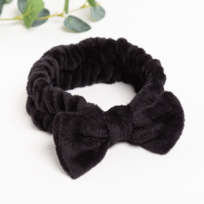 Повязка на голову Этель, цвет чёрный, 100% п/э Повязка на голову Этель, цвет чёрный, 100% п/э