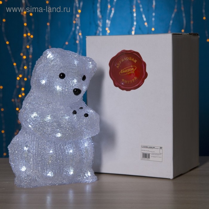 Светодиодная фигура «Медведица» 22 × 30 × 22 см, акрил, 40 LED, 220 В, свечение белое Светодиодная фигура «Медведица» 22 × 30 × 22 см, акрил, 40 LED, 220 В, свечение белое