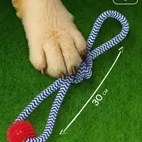 Игрушка канатная &laquo;Массажная&raquo;, с узлом, до 65 г, до 30 см, цвет МИКС