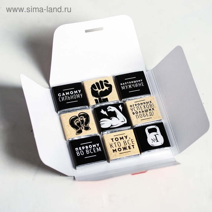 Шоколад молочный «Настоящему герою. С 23 февраля», открытка, 9 шт. х 5 г Шоколад молочный «Настоящему герою. С 23 февраля», открытка, 9 шт. х 5 г