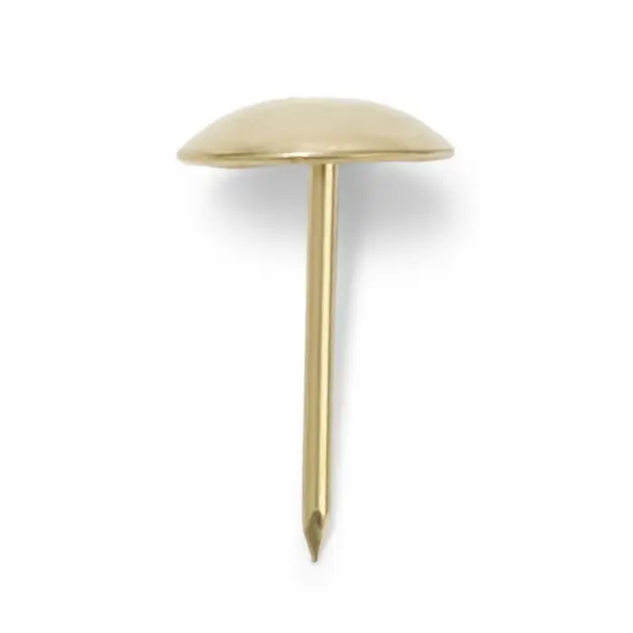 Гвозди ТУНДРА, декоративные, обивочные, 10×18.5 мм, золото, фасовка 50 шт.