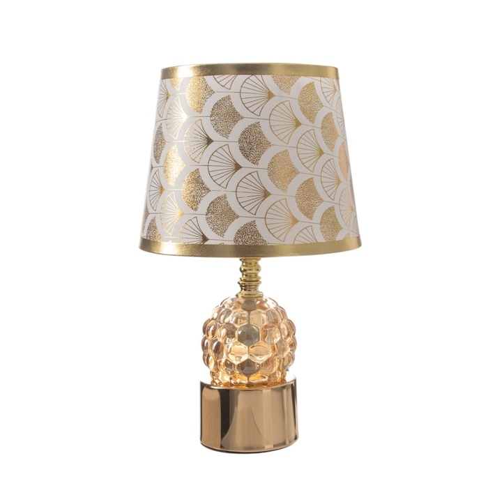 Лампа настольная Лампа настольная "Коан" 1х40Вт Е27+подсветка LED 5Вт золото 18х18х30см